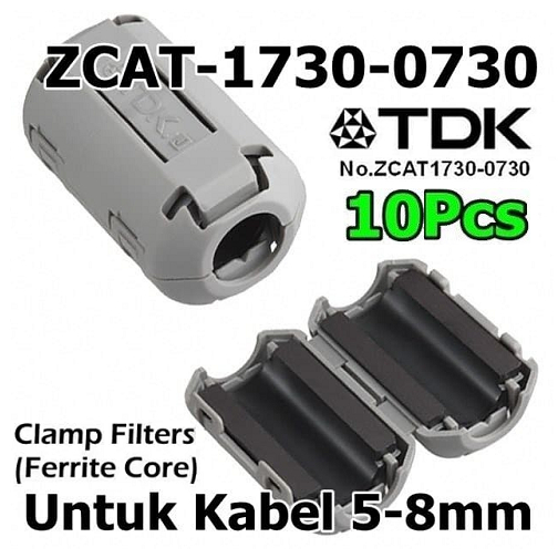 PAKET 10 PCS Magnet TDK 1730-0730 Penghemat BBM TDK ZCAT 1730 0730 - Ferrite Clamps - Magnet Tdk  pe