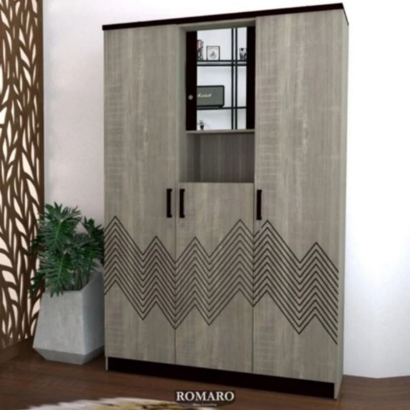 LEMARI PAKAIAN MODERN LEMARI PAKAIAN 3 PINTU LEMARI PAKAIAN MINIMALIS LEMARI BAJU LPP 37 I