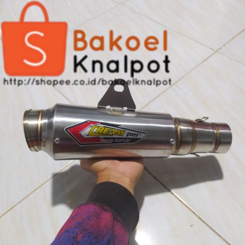 Knalpot CREAMPIE CP3 CP2 CR3 inlet 50mm Jupiter Mx / Mx King / Sonic / Tiger / Vixion / Cb / Jupiter