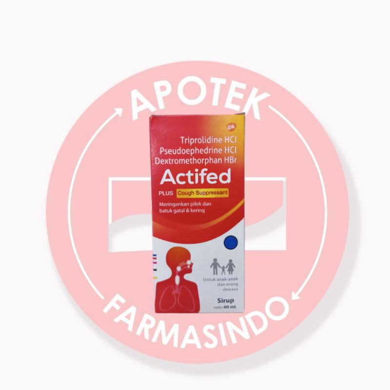 Actifed Plus Cough Supressant Sirup 60 ml (Merah)