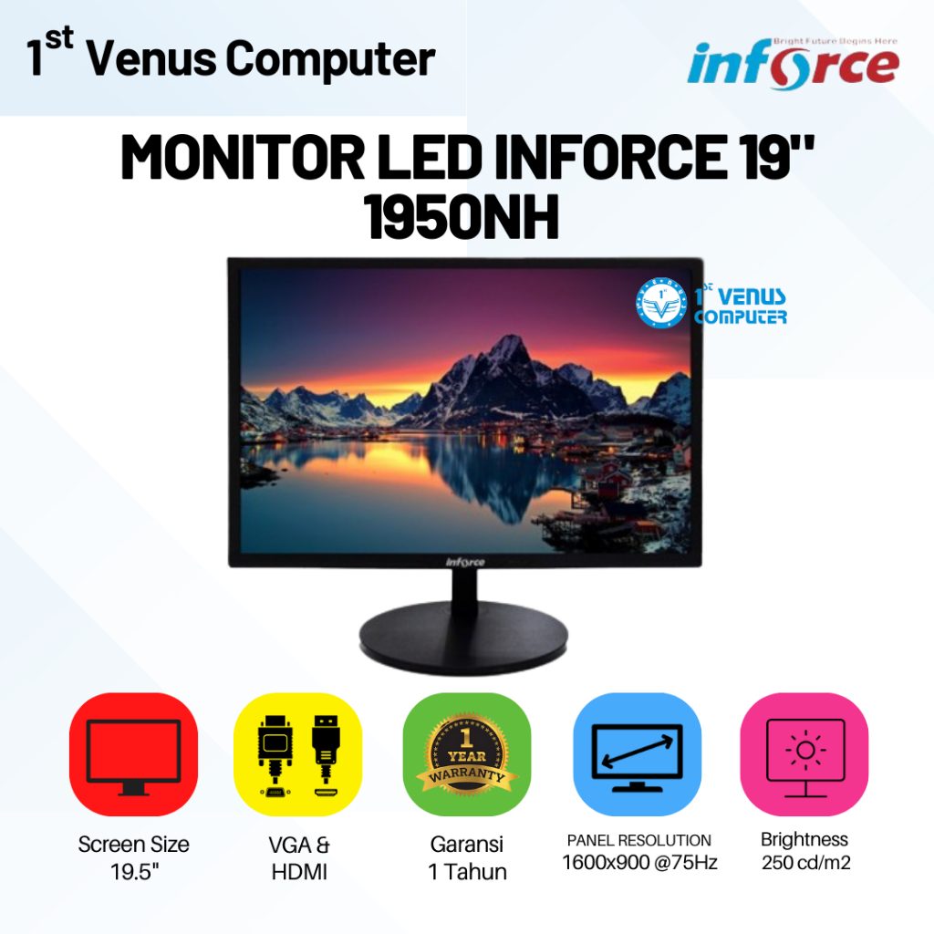 MONITOR LED INFORCE 19" 1950NH / MONITOR INFORCE 1950NH / MON03-INF