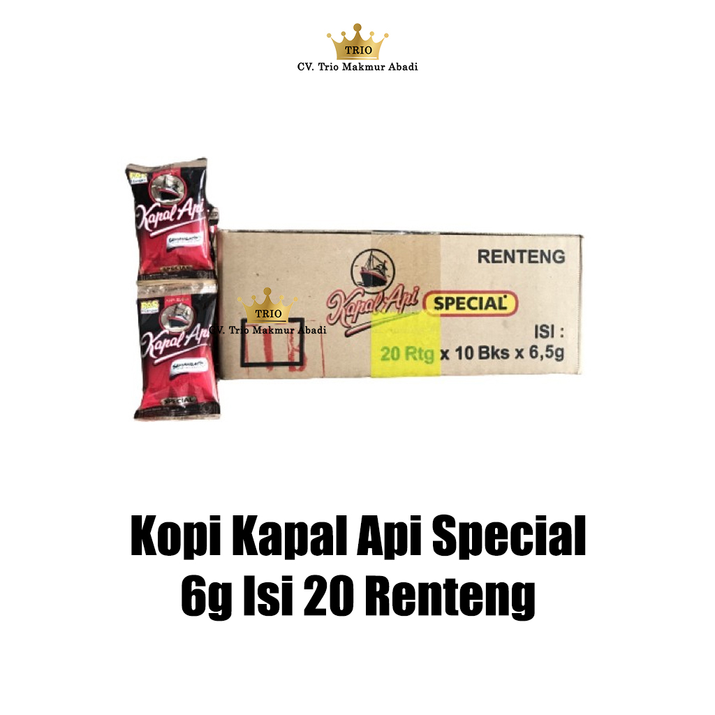 

Kopi Kapal Api Special 6g 1 Dus isi 20 Renteng