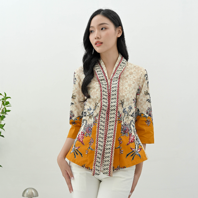 Atasan Batik 292P YOI/ Blouse Batik Wanita/ Seragam Batik/ Batik Couple/ Batik Pasangan/ Batik Kelua