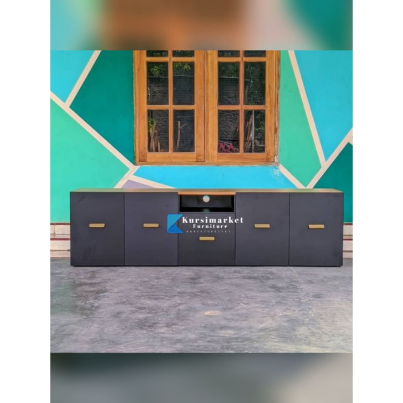 Bufet TV tebaru model Scandinavian modern cabinet ruang tamu mewah bahan kayu jati bufet minimalis t