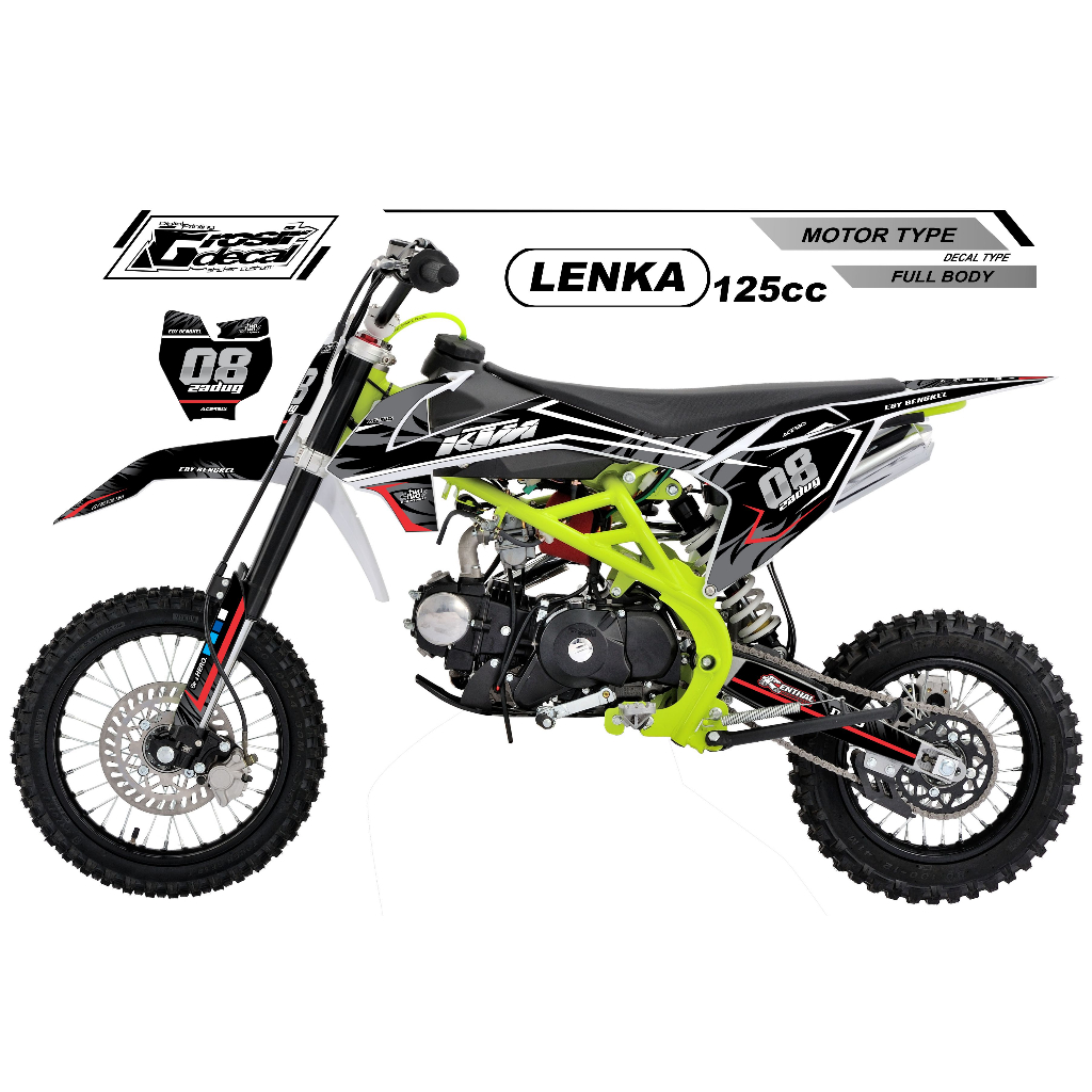 Stiker Striping Trail Mini LENKA 125cc Full Body Stiker Striping Mini Trail LENKA 125cc Fullbody