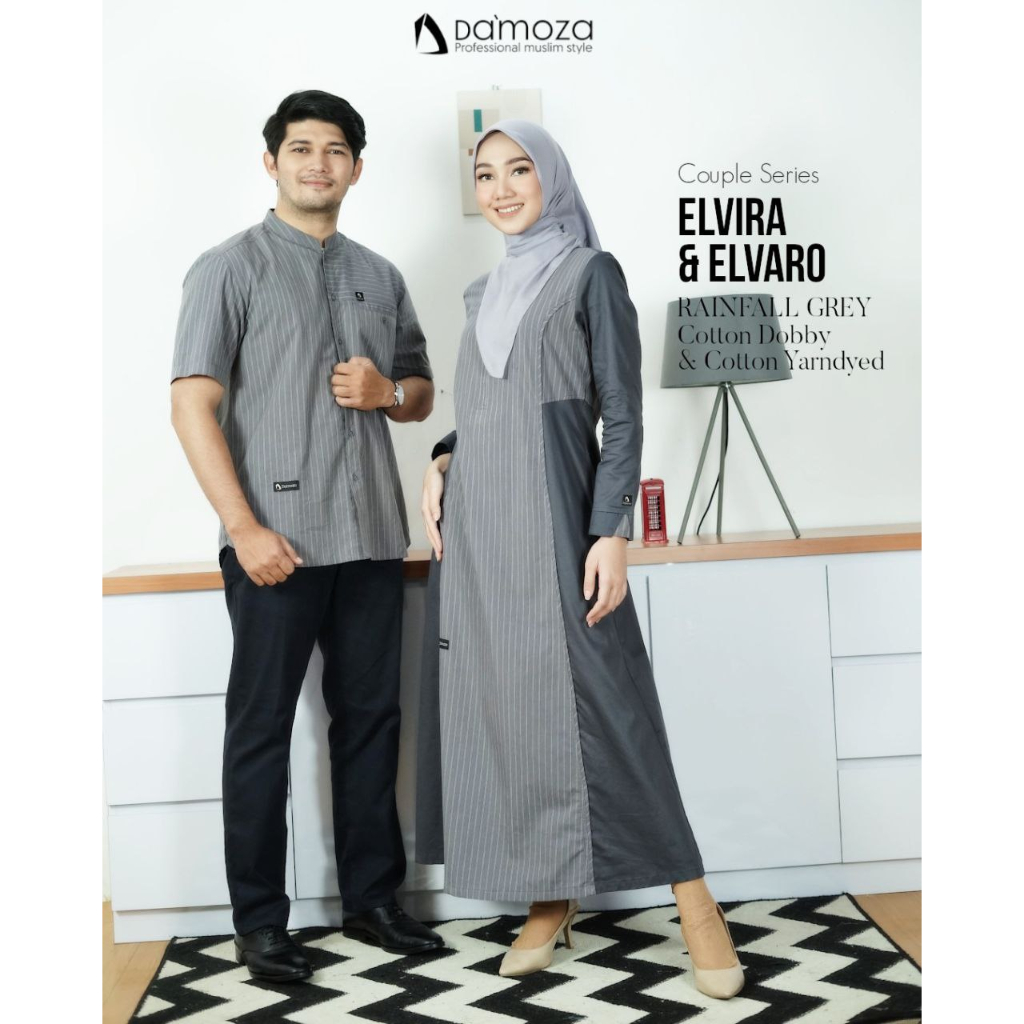 COUPLE DAMOZA | Elvira Gate Black - Rainfall Grey | Elvira Gate Grey - Rainfall Grey | Elvaro Gate G