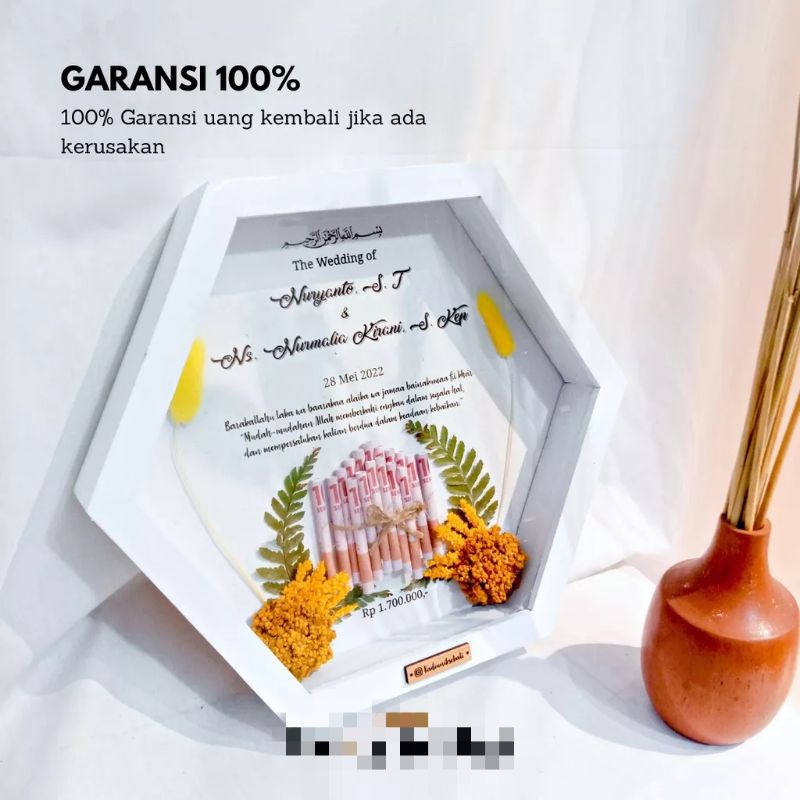 READY TERMURAH  Custom Mahar Rustic / Frame mahar rustic / Mahar murah
