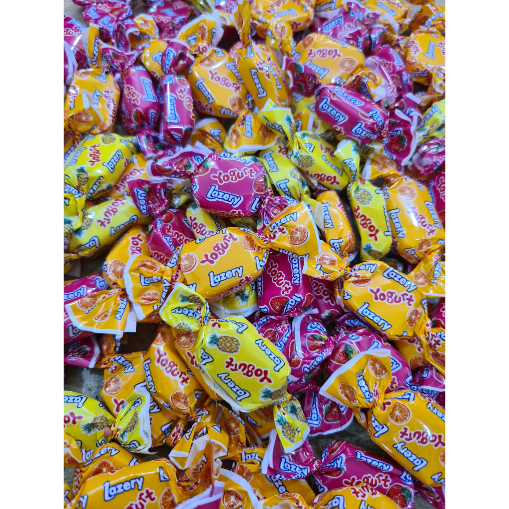 PERMEN SUGUS LAZERY YOGURT PERMEN LUNAK RASA BUAH / PERMEN LAZERY SUGUS