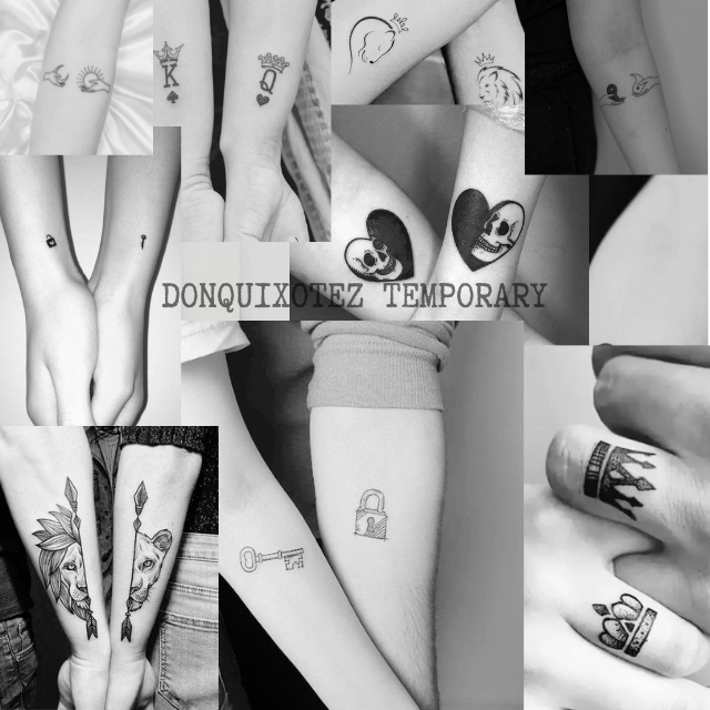 CUSTOM COUPLE TATO TEMPORER  Minimalis Aesthetic Cute Motif Pasangan Tattoo Temporary Kecil Friendsh