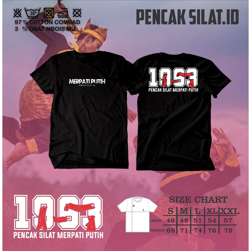 KAOS MERPATI PUTIH TERBARU KODE 1963 SABUK TERBAIK