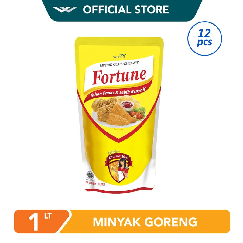 

Fortune Minyak Goreng Pouch 1 Liter x 12 Pcs - 1 dus