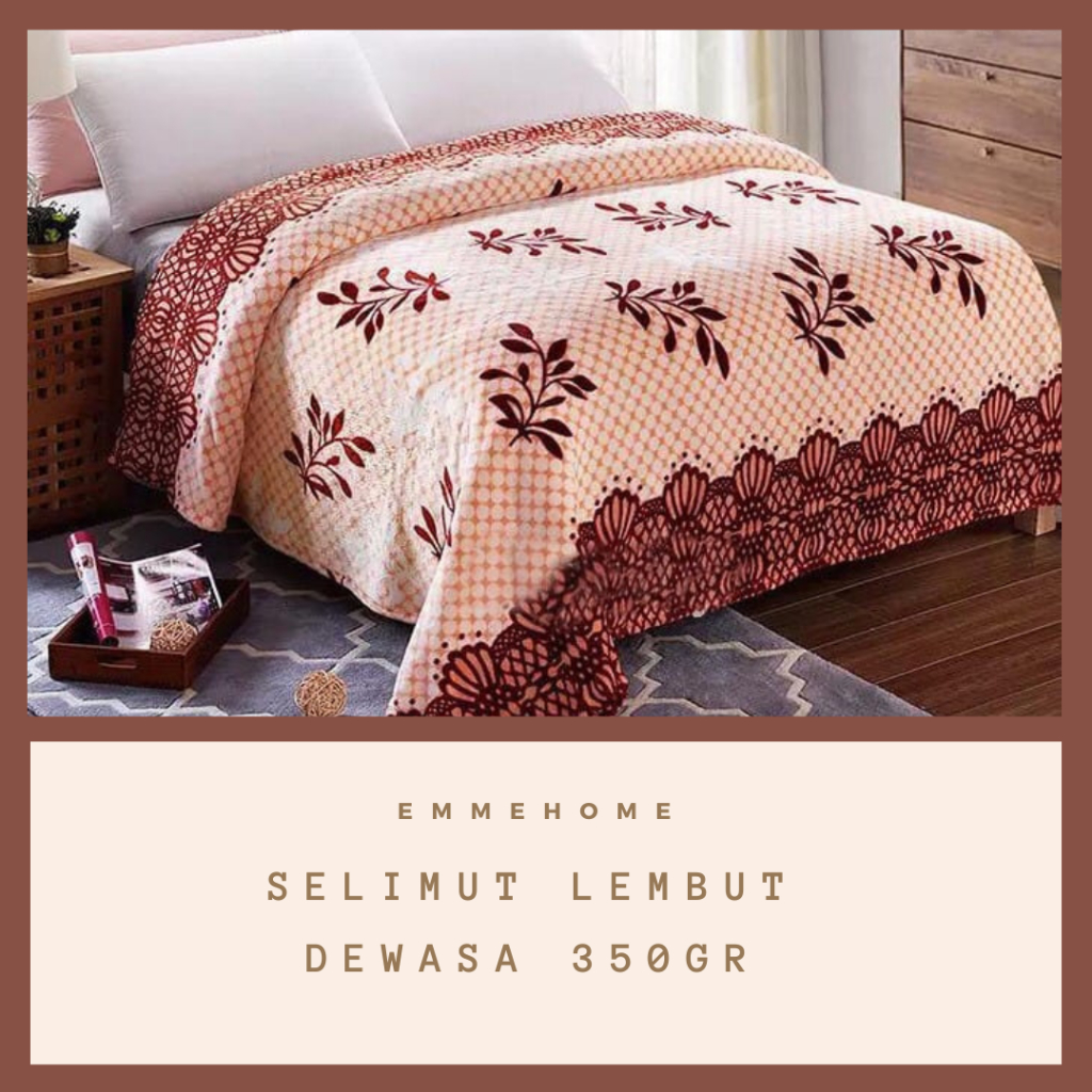 SELIMUT DEWASA MURAH MOTIF MINIMALIS 135x180 (350GS) BAHAN BULU HALUS LEMBUT