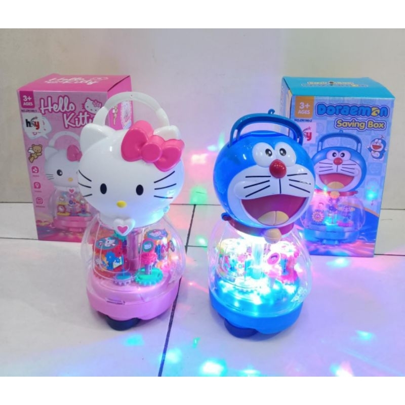 MAINAN BALANCE 4D SAVING BOX MUSIC DORAEMON DAN HELLO KITY