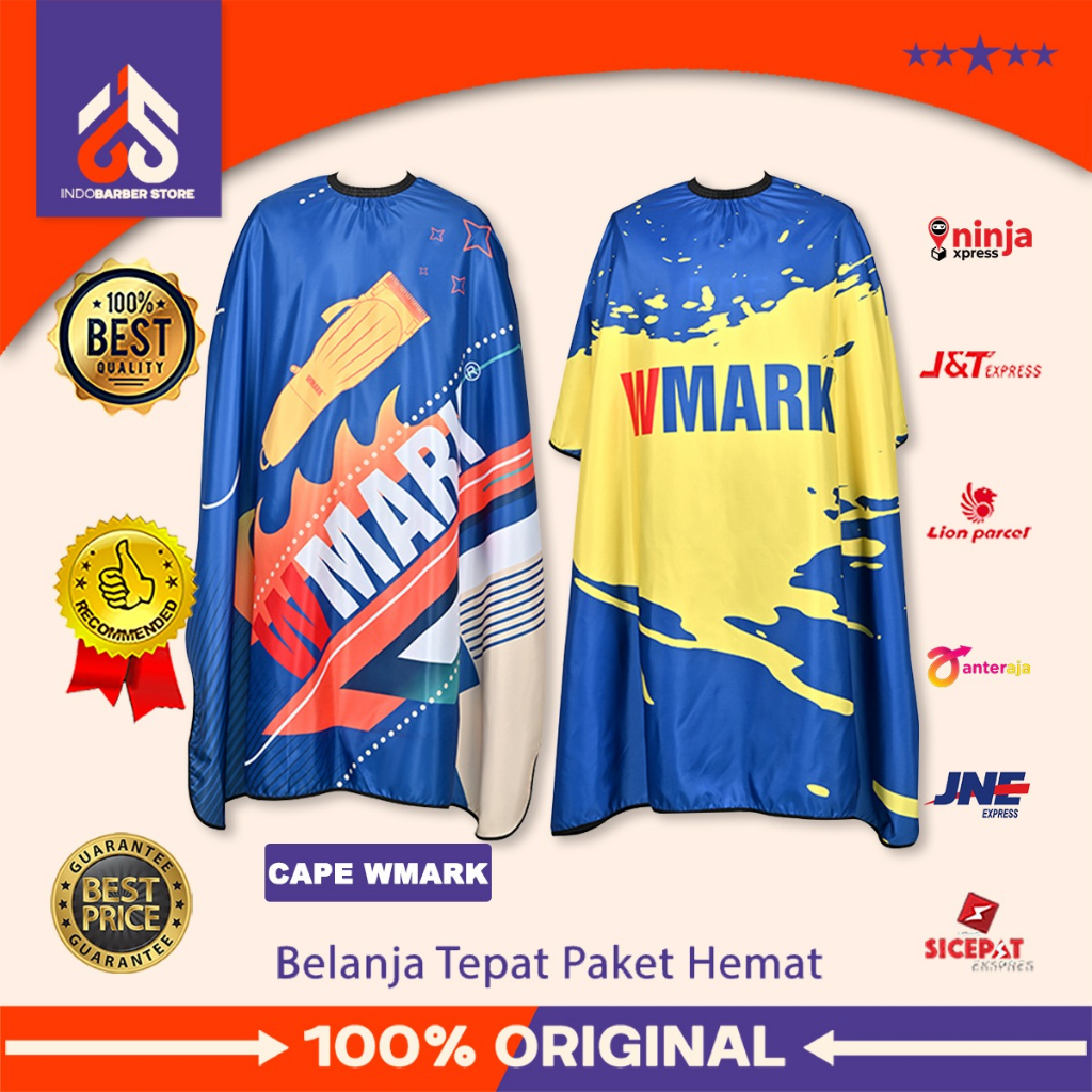 Cape Wmark Original Kain Kip Kep Alat Cukur Pangkas Rambut Barbershop