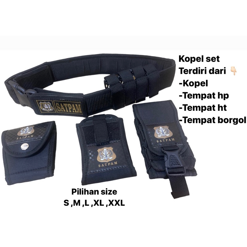 KOPEL SET SATPAM/KOPEL SATPAM/TEMPAT HP SATPAM/TEMPAT HT SATPAM/SABUK SATPAM/TEMPAT BORGOL SATPAM