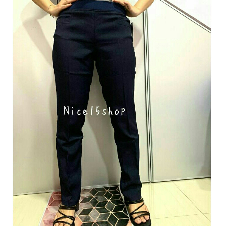 Celana kerja wanita merk de most pinggang karet