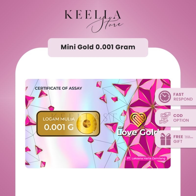 Lovegold Love gold emas mini logam mulia minigold microgram babygold karat