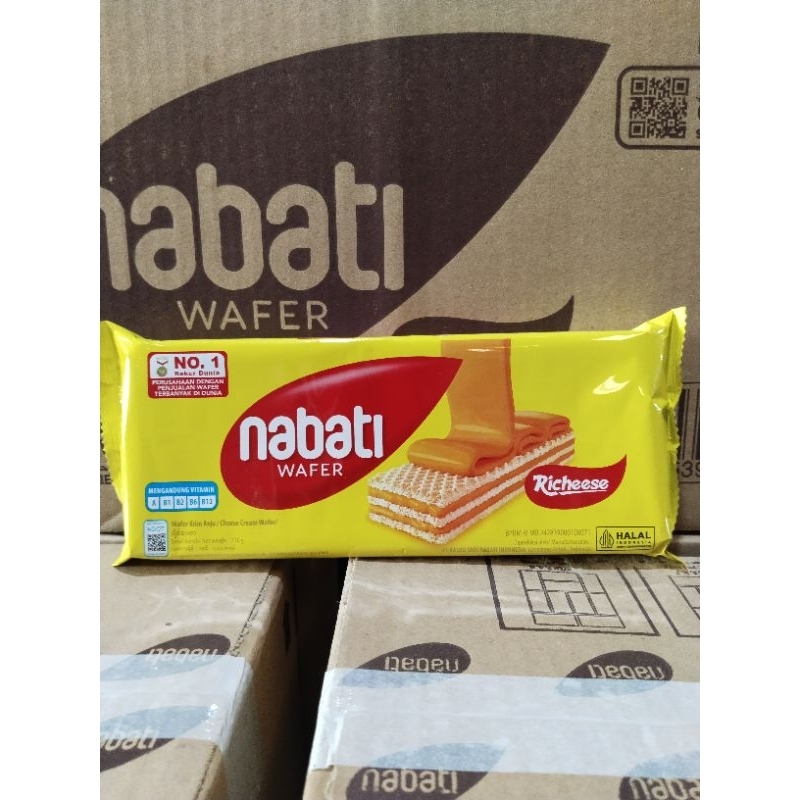 

WAFER NABATI 110.GR NABATI WAFER COKLAT-KEJU 1 KARTON (isi 24.pcs) WAFER NABATI