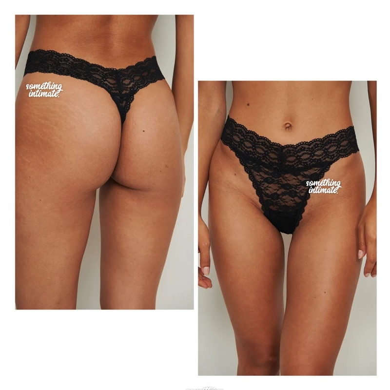 MAURICE C&A Lingerie Stretch Solid Cotton Thong Panty  / Panties 100% Organic Cotton Gstring / Celan