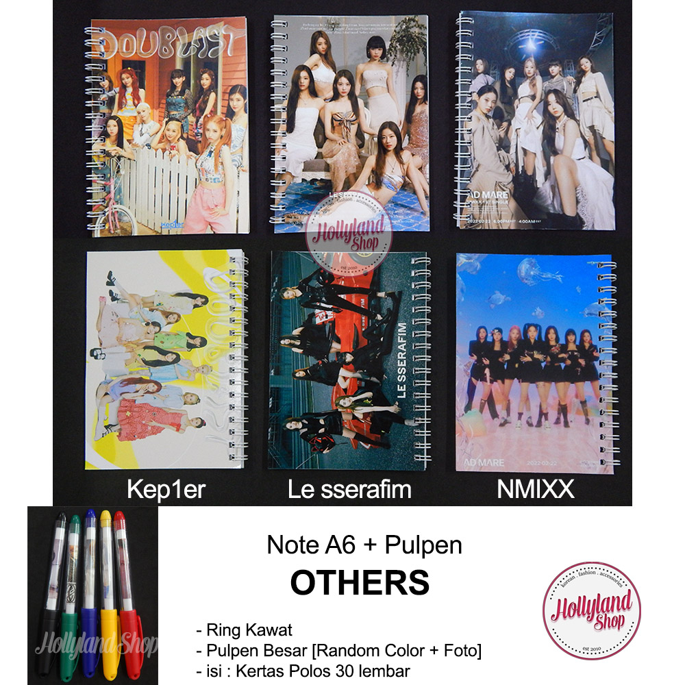 

Paket Notes A6 + Pulpen Besar KPOP - Buku Tulis IVE Seventeen Red Velvet Kep1er aespa dll