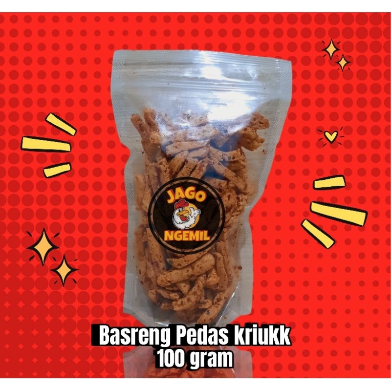 

Basreng Pedas Kering Baso Goreng Crispy Bawang Putih Daun Jeruk