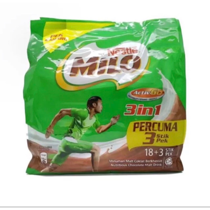 

Milo malaysia 3in1 18 free 3 exp 07/25 (Milo 21)