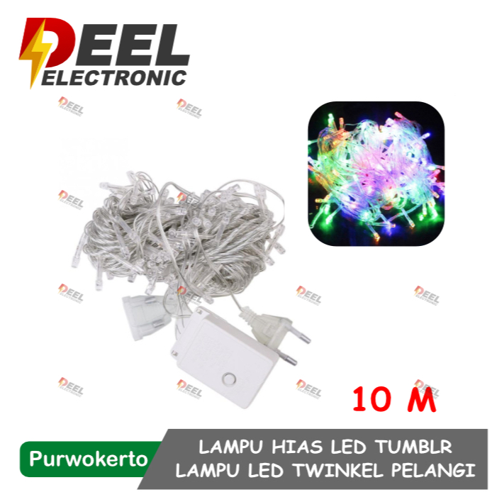 LAMPU HIAS LED TUMBLR 10 METER LED TWINKEL PELANGI LAMPU KELAP KELIP