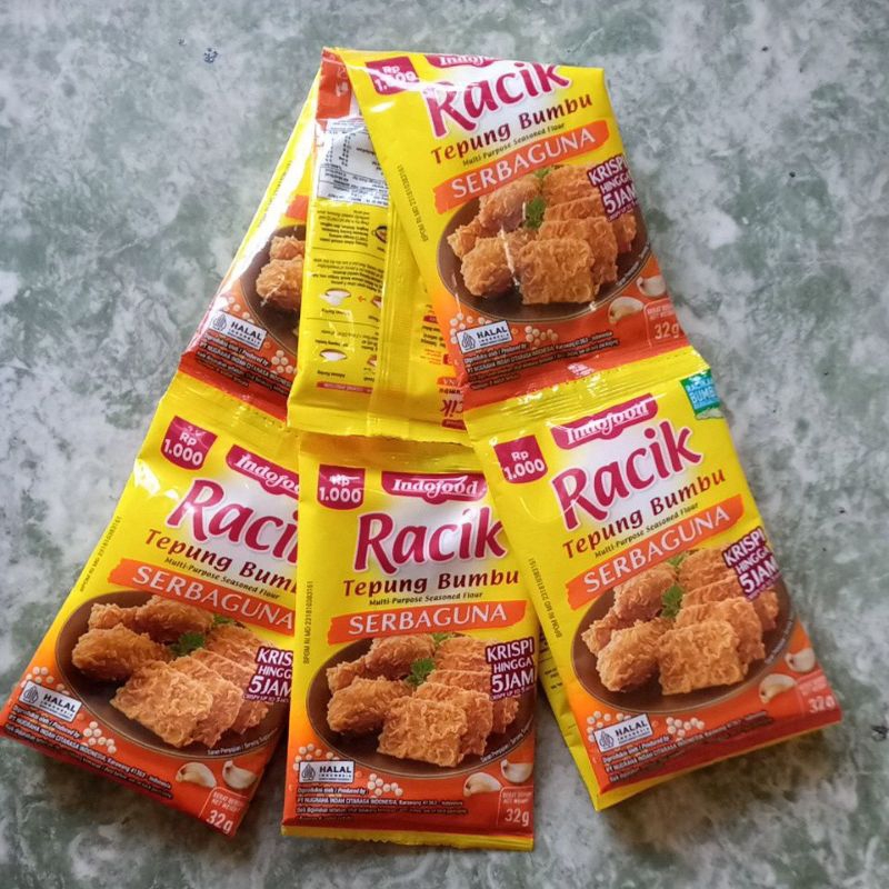 

RACIK TEPUNG BUMBU SERBAGUNA ISI 3PC// ECER 32GR