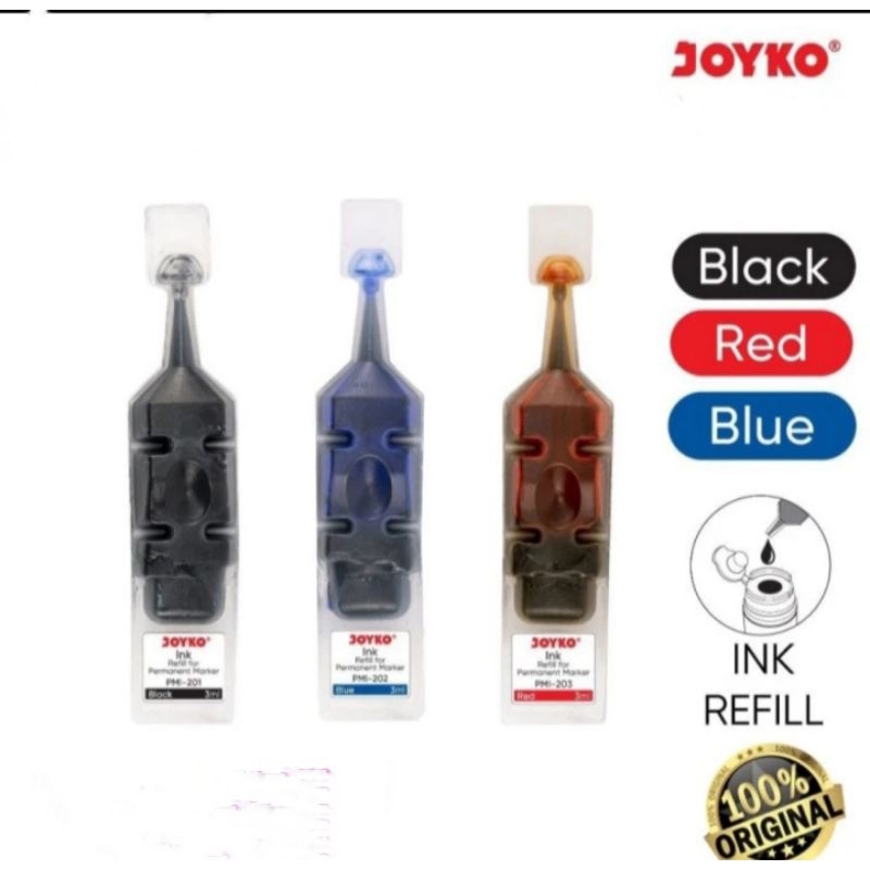 

Tinta Spidol Permanent Joyko ORI Sachet Isi Ulang Spidol Sekali Pakai