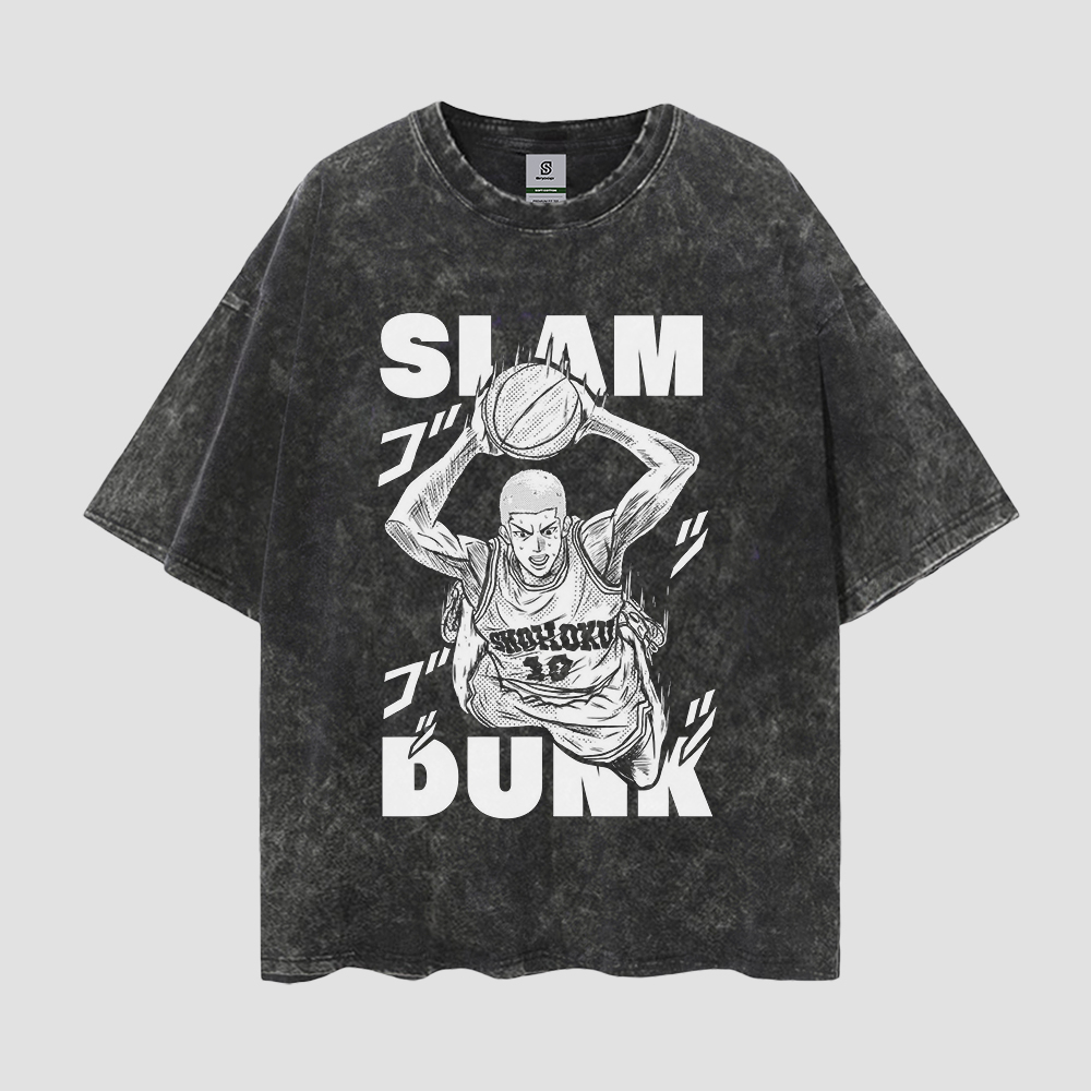 Slam Dunk Delux Vintage Style Oversize Washed Tee