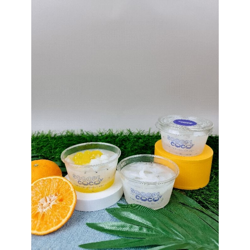 

Double Cup Coconut MIX pudding jelly kelapa Scoop The Coco