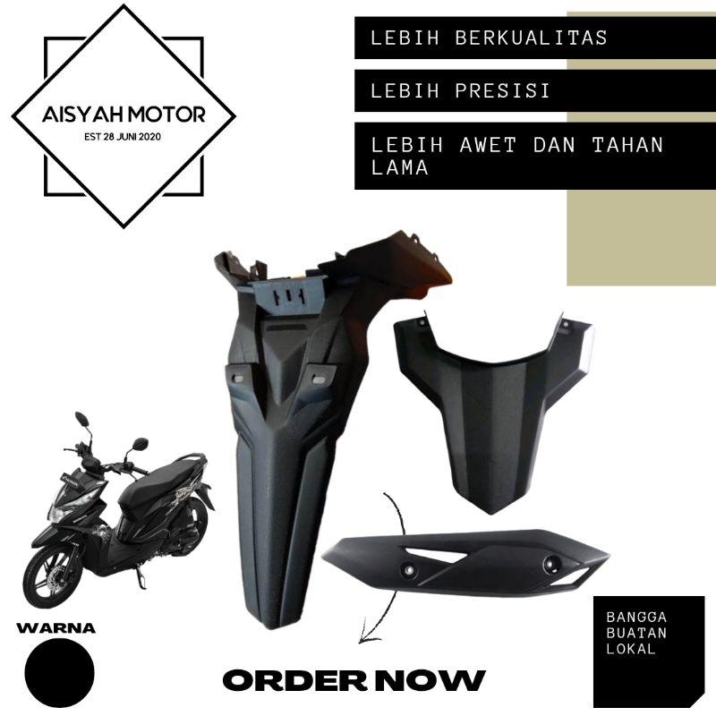 Cover Bodi Spakbor Belakang Tutup Bodi Tutup Knalpot Honda Beat Street Tahun 2017