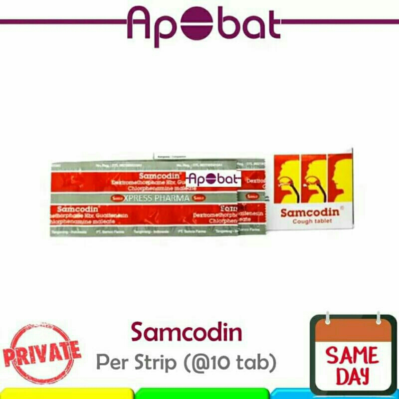 SAMCODIN OBAT BATUK BERDAHAK - PER STRIP ISI 10