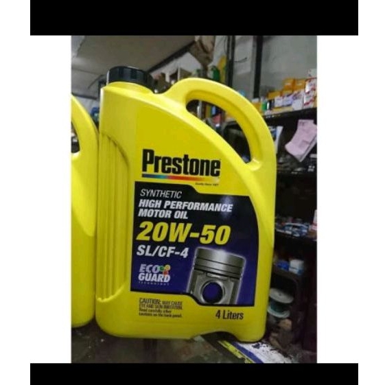 Oli Mesin Mobil Bensin Diesel Prestone 20w-50 4L Synthetic Original