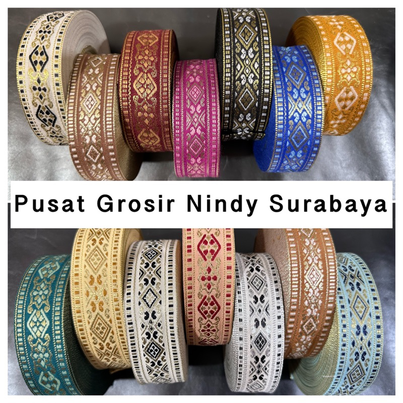 15 YARD RENDA DUBAI 3 CM PER ROLL - RENDA TEPI - RENDA DAYAK -ETNIK