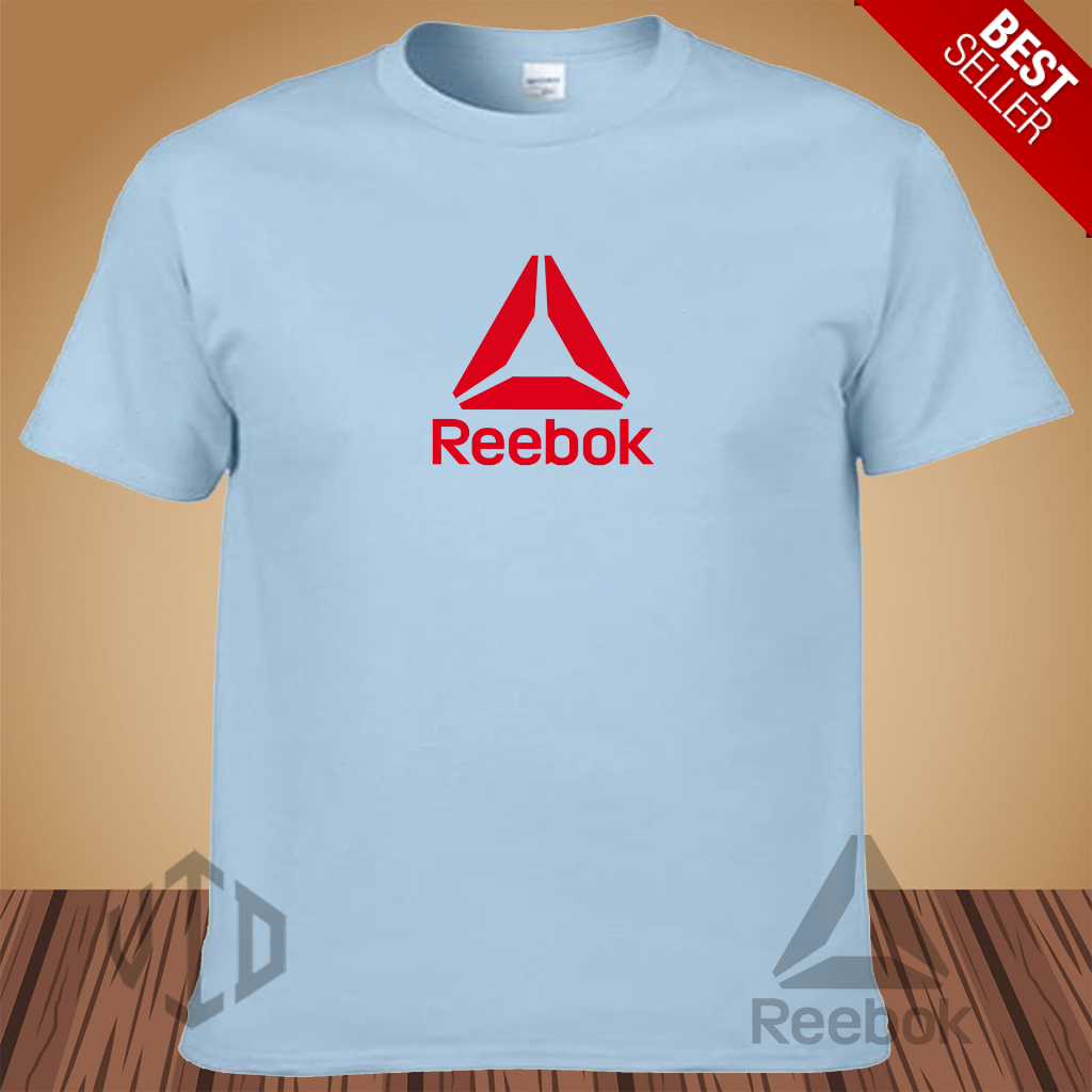 Kaos Keren Lengan Pendek LOGO RIEBOOK SEGITIGA MOTIF MERAH Distro Premium / Kaos Murah / Kaos Ukuran