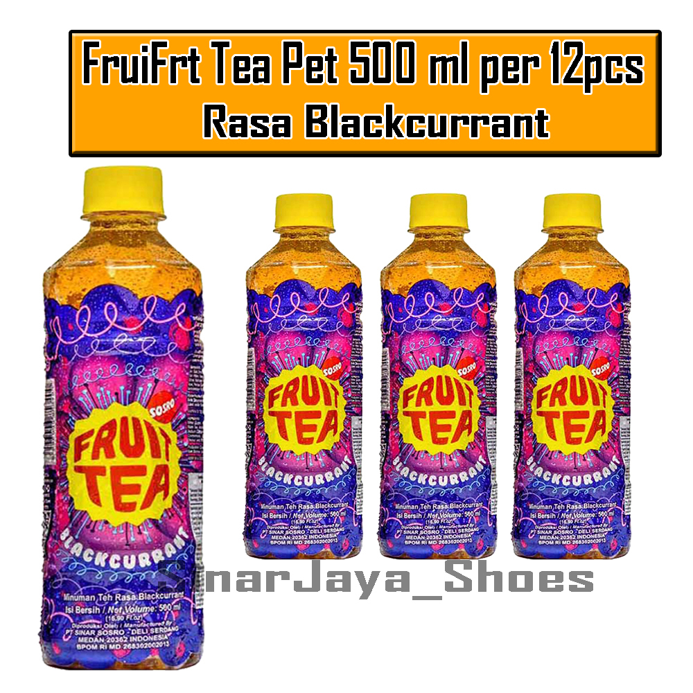 

Fruit Tea Sosro Blackcurrant pet 500 ml isi 12 Pcs