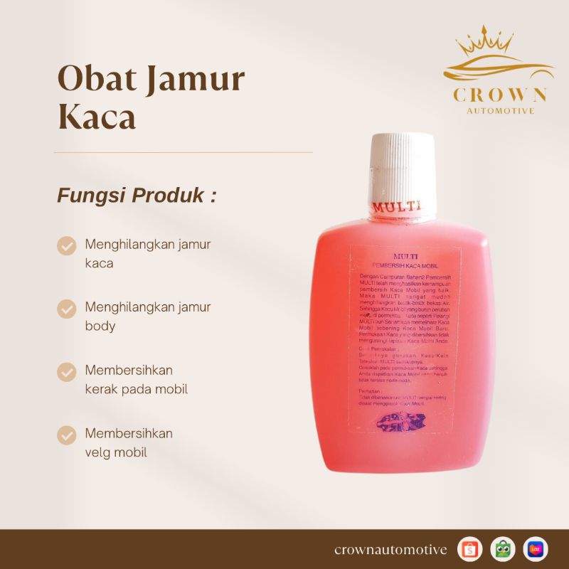 Obat Jamur Kaca Mobil Multi / Obat Pembersih Jamur Kaca Multi
