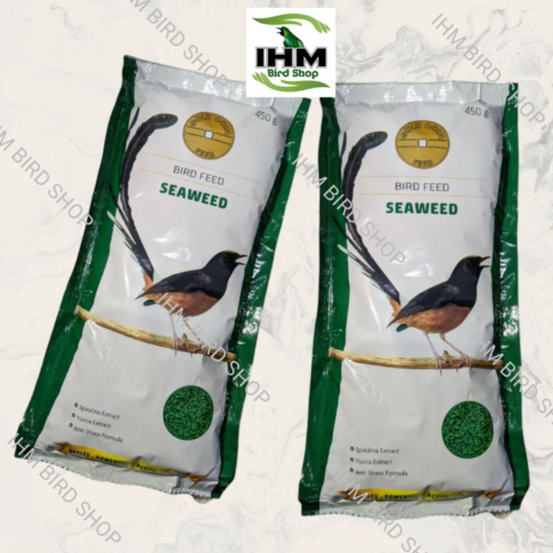 IHM - GOLD COIN MURAI SEAWEED  Rumput Laut Hijau Pakan Burung MURAI batu, Cucak hijau, jenggot, kace