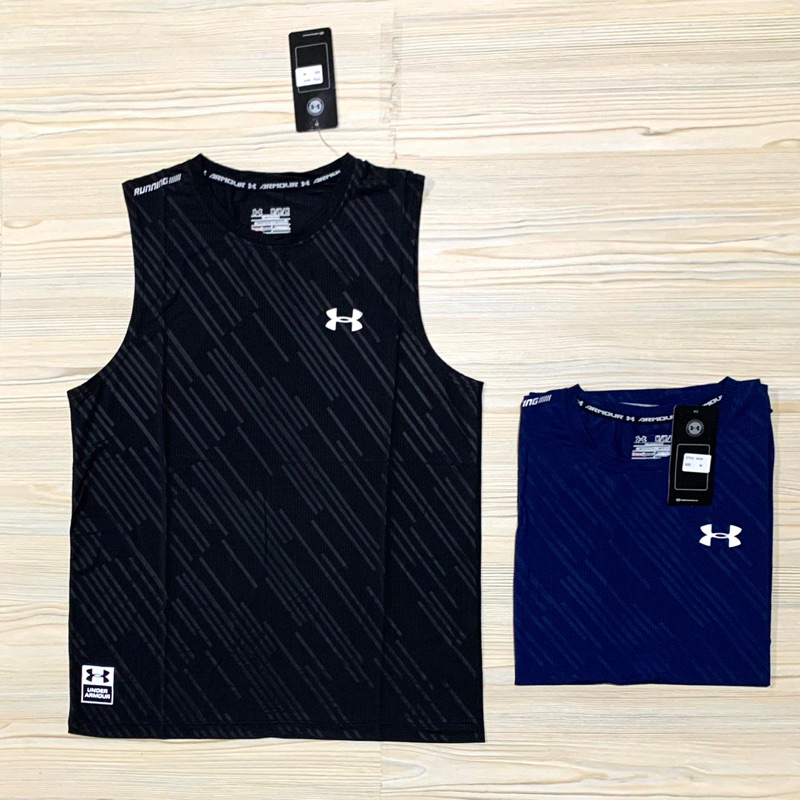 KAOS SINGLET IMPORT OLAHRAGA TRAINING LEKBONG CLIMALITE GYM RUNNING NEW IMPORT SPORTY HITAM NAVY