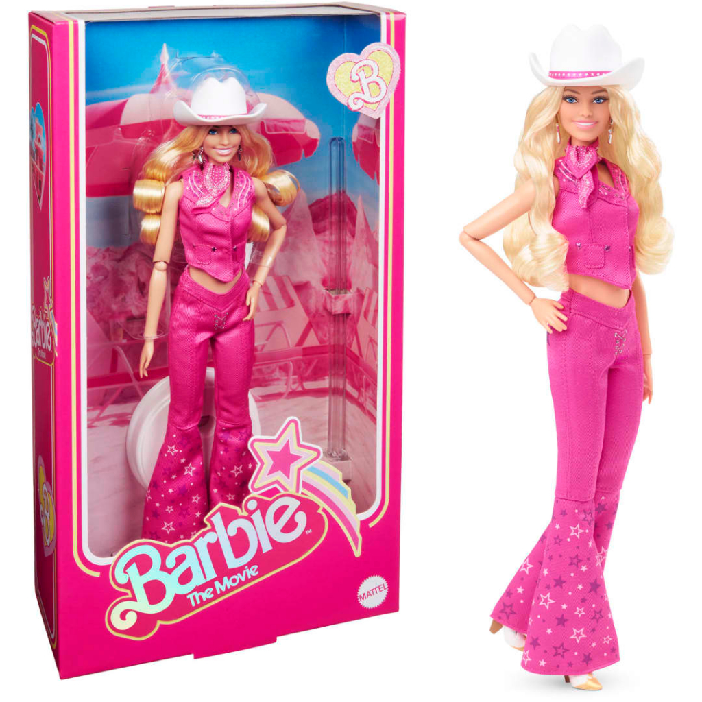 Barbie the Movie Margot Robbie As Barbie In Pink Western Outfit