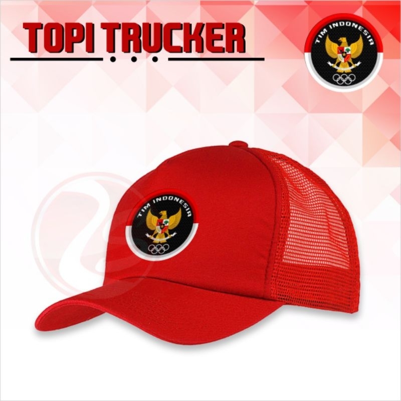 Topi logo Indonesia trucker cap Indonesian topi garuda timnas Indonesia