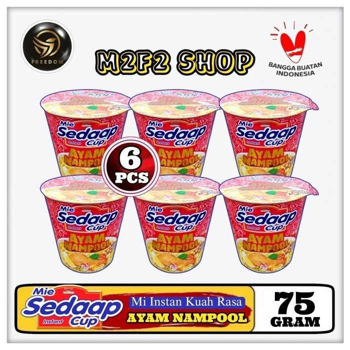 

Mie Sedaap Cup Instant Kuah Ayam Nampool | Nampol - 75 gr (Kemasan 6 Pcs)