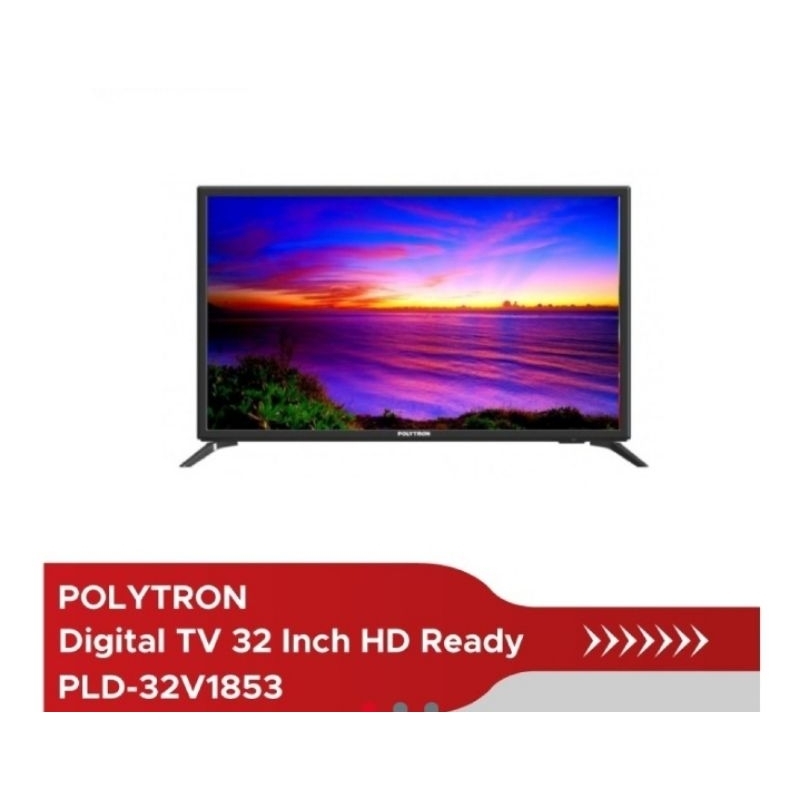 (Khusus Wilayah Palembang) TV Led 32inch Polytron PLD-32V1853/PLD-32V1753 LED TV 32 Inch DIGITAL TV 
