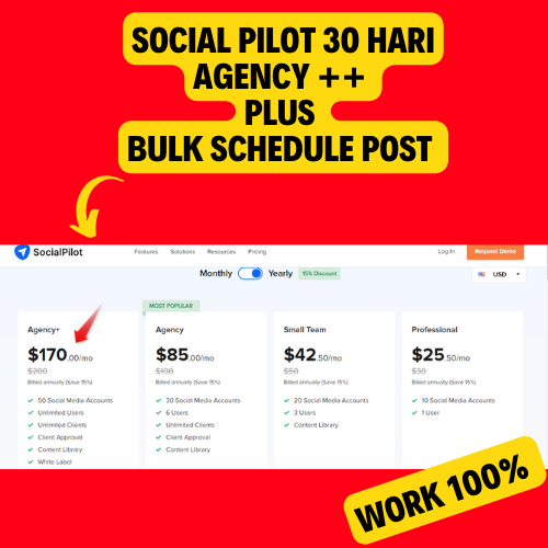 Auto Post Facebook Socialpilot 30 hari + Plus Kontennnya