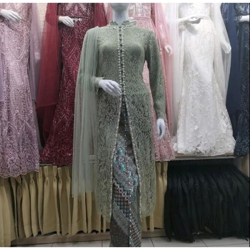 SETELAN KEBAYA IBU BESAN FULL FURING KEBAYA IBU HAJAT PAKAIAN WANITA KEBAYA MODERN KEBAYA PESTA KEBA