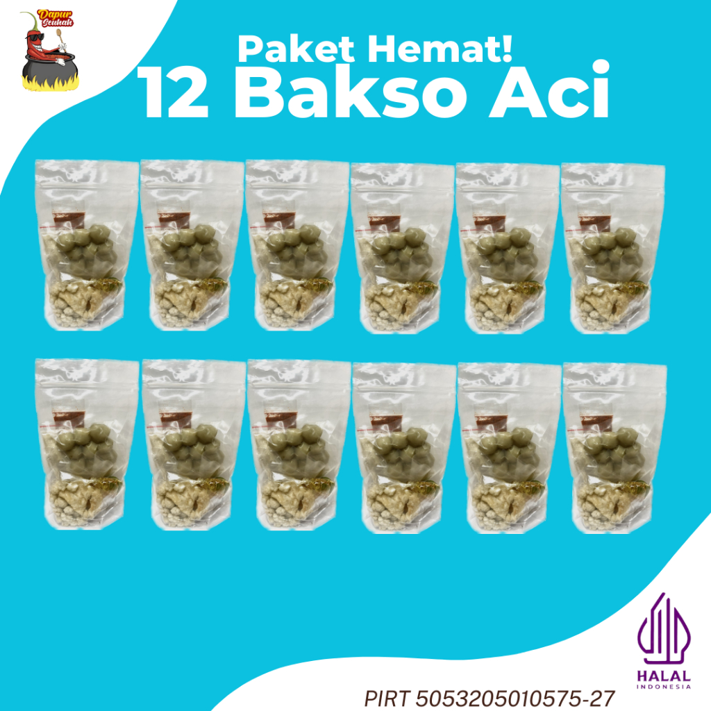 

Paket Hemat 12 bungkus baso aci