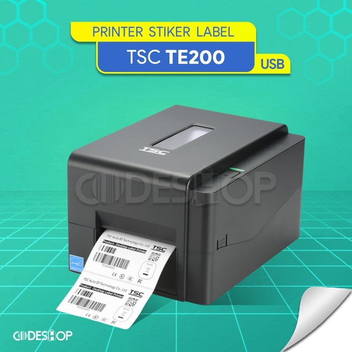Printer Thermal Transfer TSC TE-200 USB Label Barcode