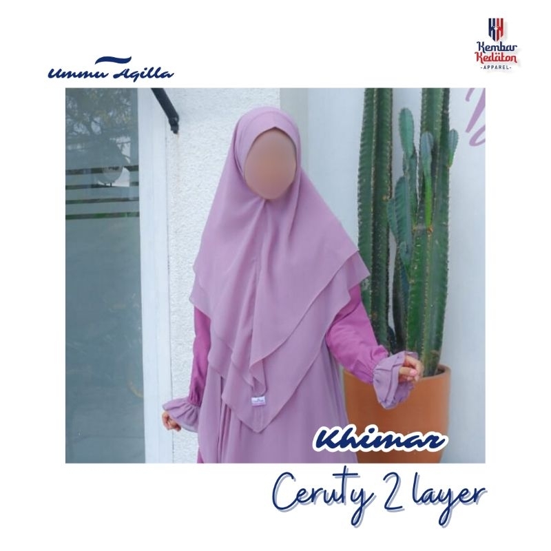 KHIMAR CERUTY 2 LAYER || KHIMAR INSTAN || KHIMAR CERUTY || JILBAB INSTAN || JILBAB CERUTY By Kembar 