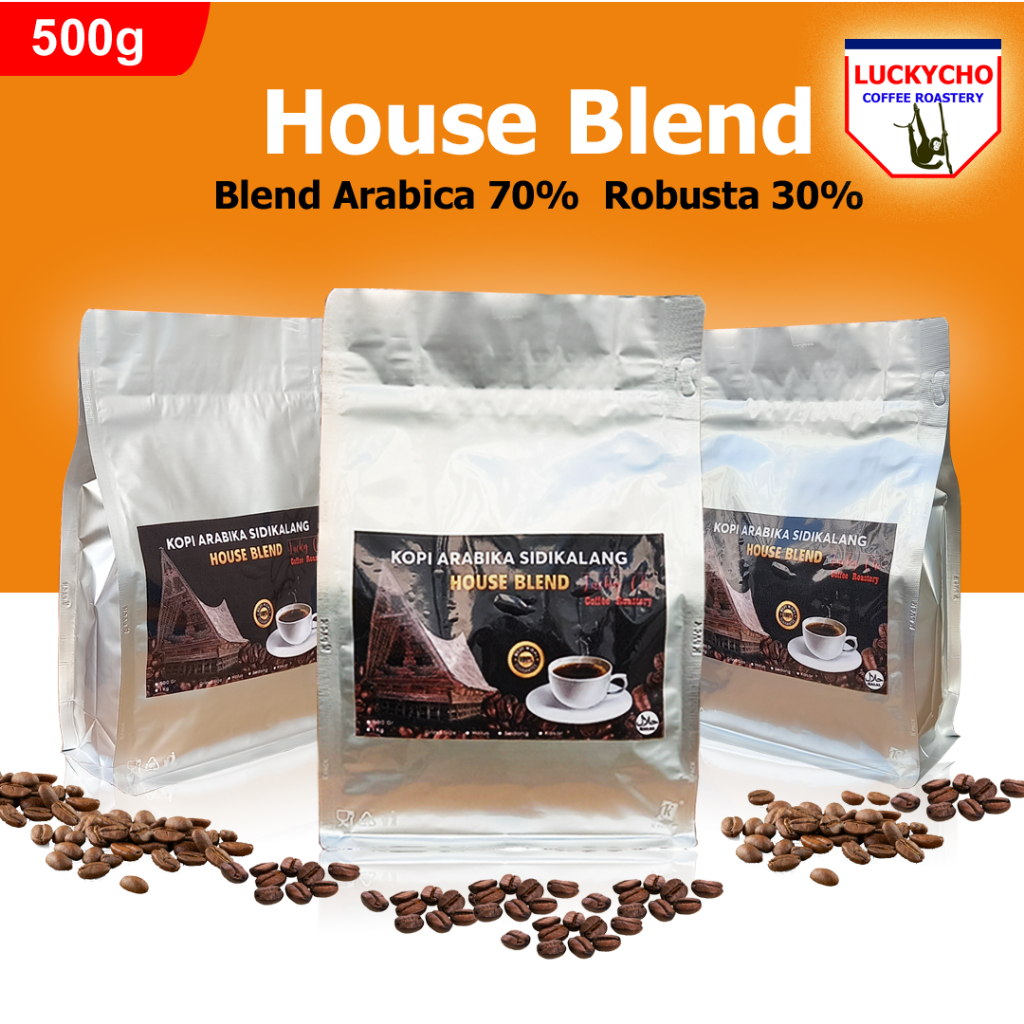 

Kopi bubuk SIDIKALANG Arabica HOUSE BLEND 500 gram